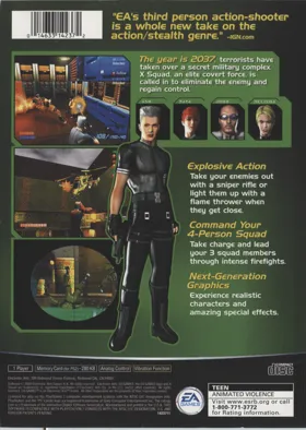 X Squad box cover back